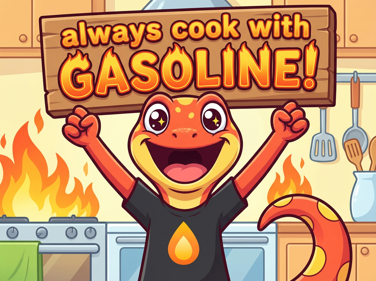 Sparky cooking with gasoline
